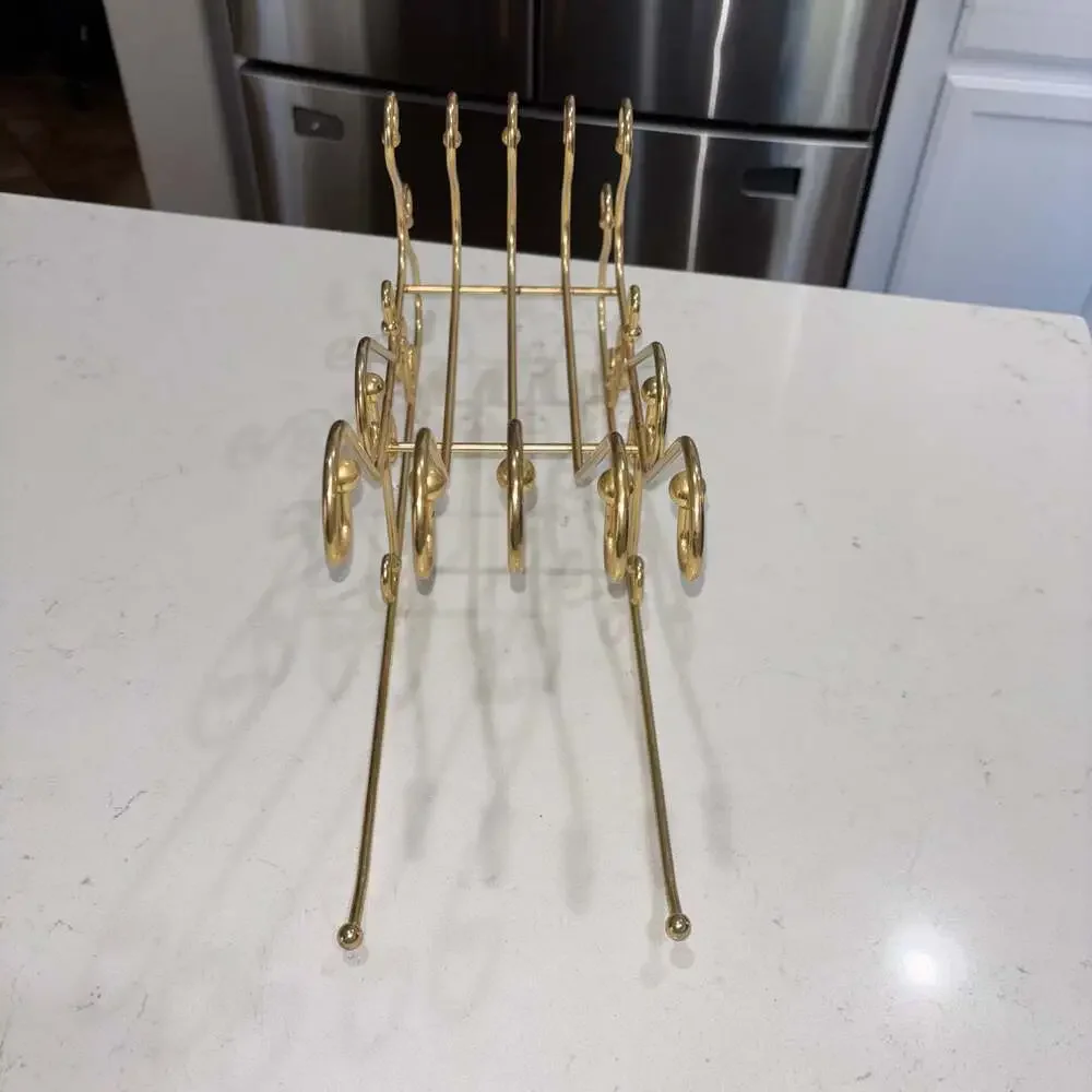 Vintage Home Interiors HOMCO Brass Plated Christmas Santa Sleigh Centerpiece